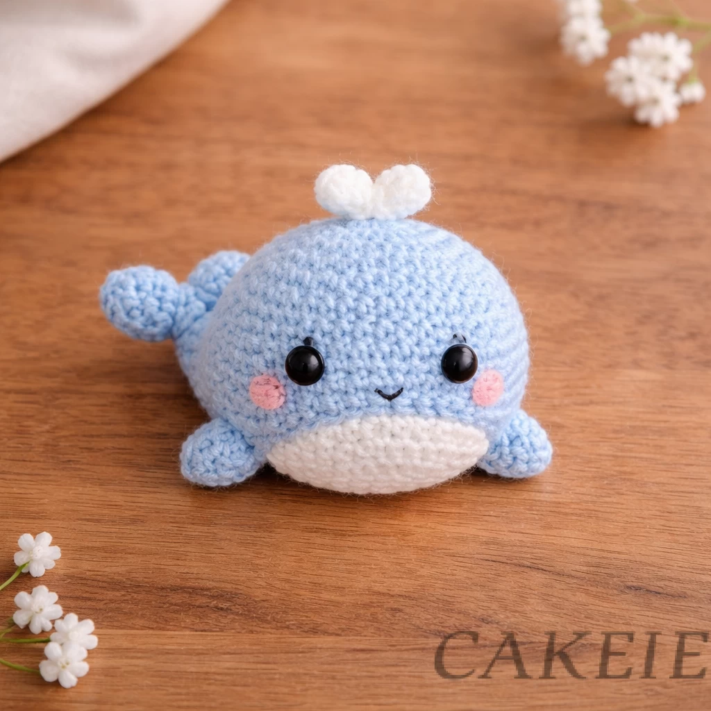 Crochet Mini Whale Plush